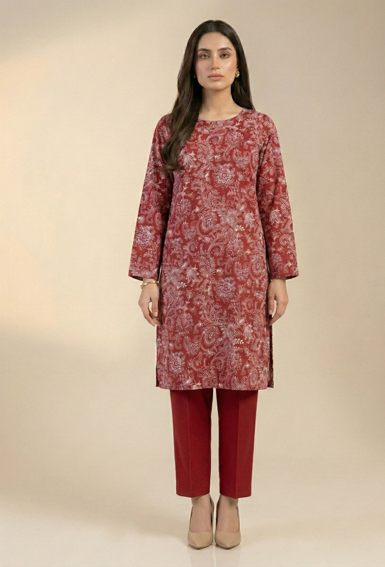 Crimson Paisley 2-Piece Lawn Suit